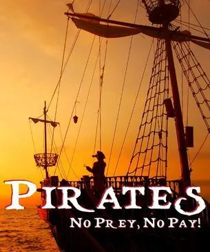 Pirates poster — No Prey, No Pay! — playing at Escape This Melbourne CBD